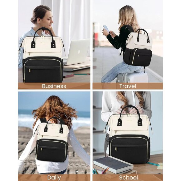 LOVEVOOK Laptop Backpack 17 Inch Computer Business Nurse Diaper Bag - Picture 6 of 14